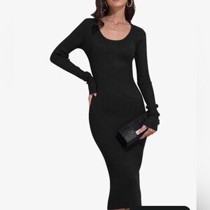 Chic Black Long Sleeve Dress